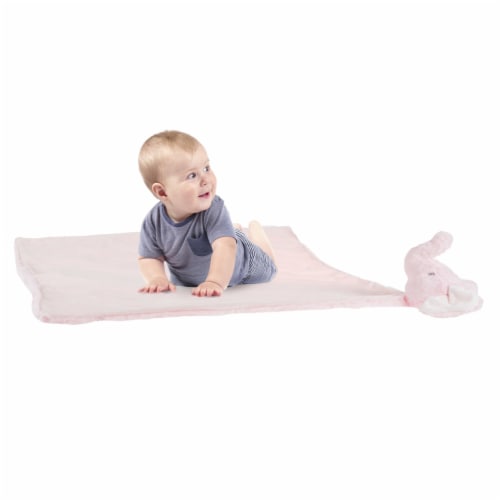 Pink Elephant Baby Toddler Stuffed Animal Fuzzy Soft Security Blanket Cuddle Sleep 1 unit City Market