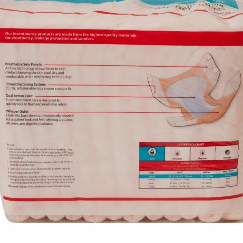 Wings Adult Incontinence Brief S Heavy Absorbency Quilted, 66032A, Heavy, 12 Ct Perspective: bottom