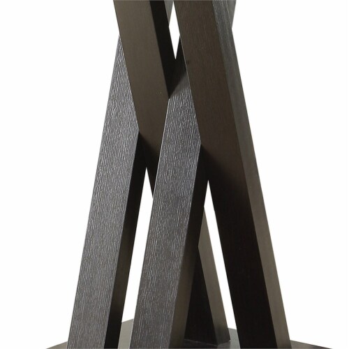 Contemporary Style Wooden Bar Table-Brown Perspective: bottom