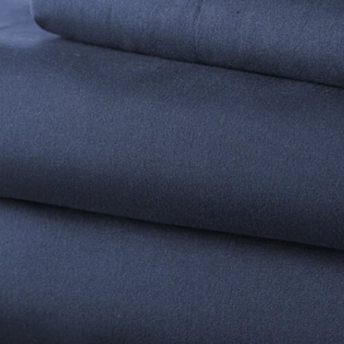 Lanester 4 Piece Queen Size Microfiber Deep Pocket Sheet Set The Urban Port, Blue Perspective: bottom