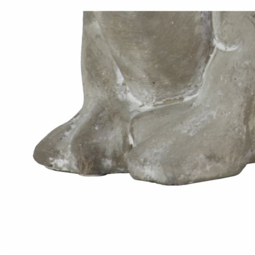 Benjara BM209427 6 H x 5.25 x 6.25 in. Cemented Sitting Frog Figurine with Closed Legs & Wash Perspective: bottom