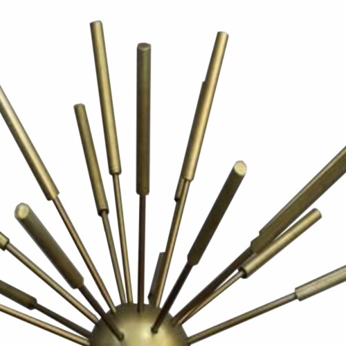 Benzara Sputnik Spike Deocorative Metal Decor - Brass Perspective: bottom