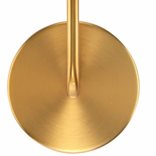 Wall Sconce with Metal Frame and Glass Shade, Brass- Saltoro Sherpi Perspective: bottom