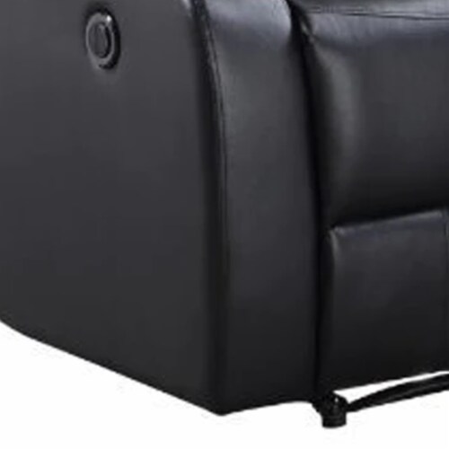 Benzara BM269194 41 x 39 x 38 in. Power Recliner with Pocket Coil Seating & Pillow Top Arms, Perspective: bottom