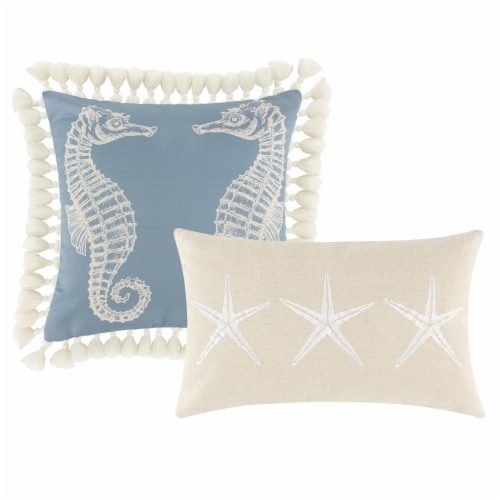 Wade 5 Piece King Quilt Set, Ocean Design, Scalloped Edges, Floral Pattern Perspective: bottom