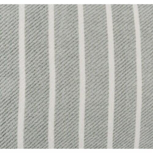 14 x 26 Accent Lumbar Pillow, Down, Striped Pattern, Gray, White Fabric Perspective: bottom