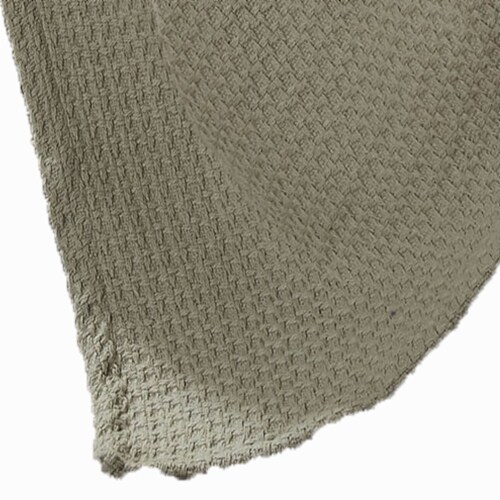 Nyx King Size Ultra Soft Cotton Thermal Blanket, Textured Feel, Beige- Saltoro Sherpi Perspective: bottom