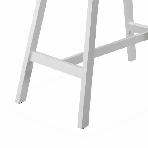 Keli 43 Inch Bar Table Classic White Aluminum Frame Rectanglular