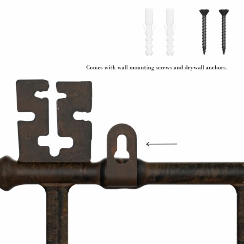 Decorative Skeleton Key Design Hooks-3-Pronged Cast Iron Shabby Chic Rustic Wall Mount Hooks Perspective: bottom