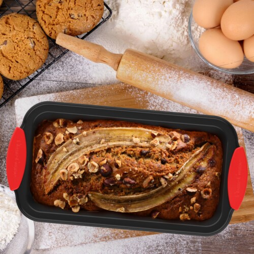 Bakeware  Matching 6 Pc Set Nonstick Cookie Sheet, Cake, Roasting, Loaf, Cupcake, and Cake Perspective: bottom