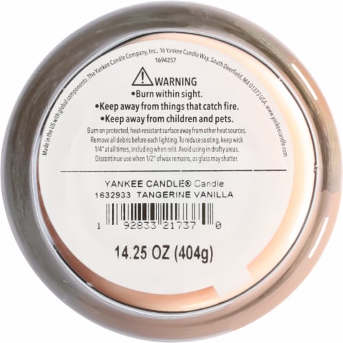 Yankee Candle Pillar Jar Candle Tangerine Vanilla Perspective: bottom
