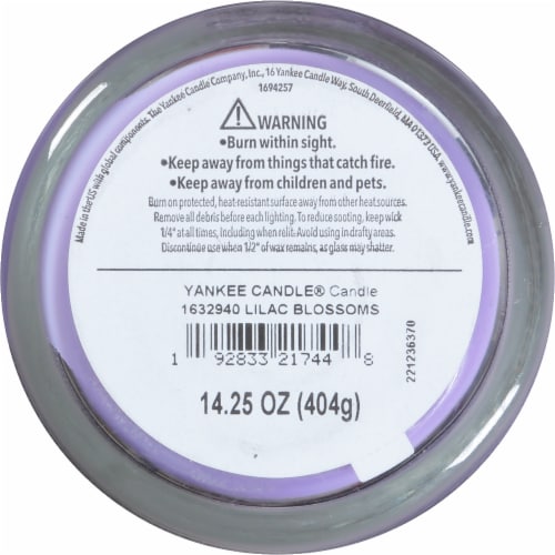 Yankee Candle Pillar Jar Candle Lilac Blossoms Perspective: bottom