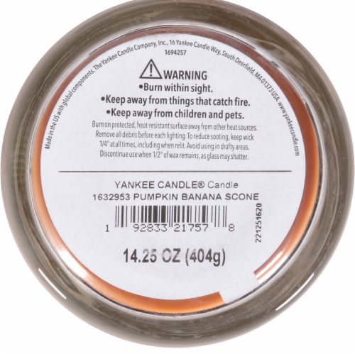 Yankee Candle® Pillar Jar Candle Pumpkin Banana Scone Perspective: bottom
