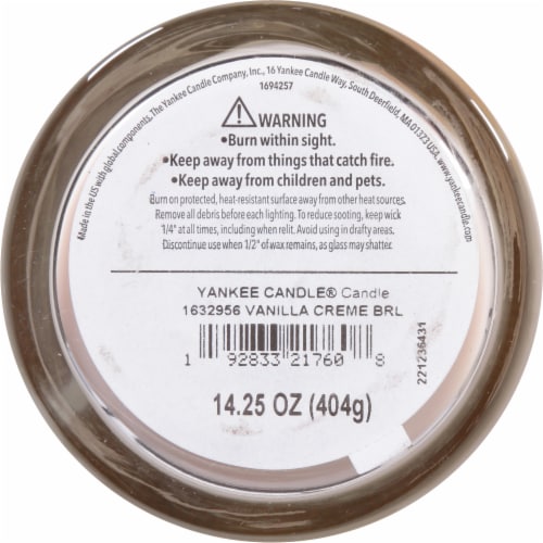 Yankee Candle® Pillar Jar Candle Vanilla Creme Brulee Perspective: bottom