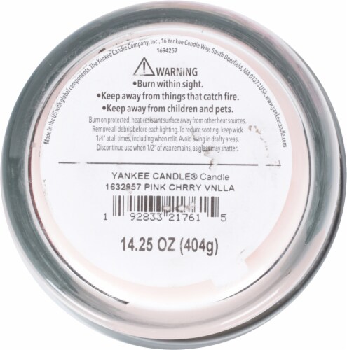 Yankee Candle Pillar Jar Candle Pink Cherry & Vanilla Perspective: bottom
