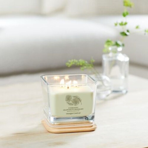 Yankee Candle® Energizing Grapefruit & Rosemary Well Living Medium Square Candle Perspective: bottom