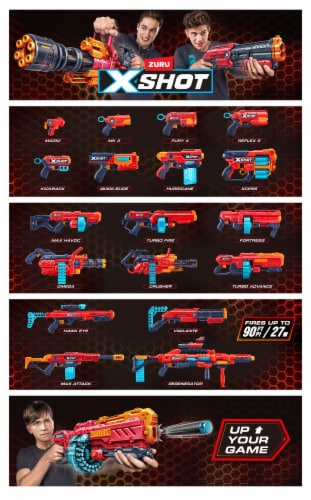 Zuru X-Shot Double Kickback Blaster Combo Pack Perspective: bottom