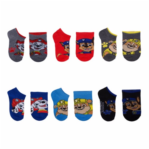 Paw Patrol Action Pups No-Show Assorted Socks Perspective: bottom