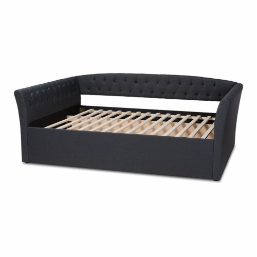Baxton Studio Delora Full Size Dark Grey Upholstered Daybed 1 Harris Teeter