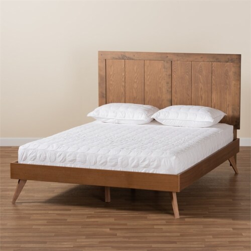 Baxton Studio Toru Mid-Century Modern Ash Walnut Finished Wood King Size Platform Bed Baxton Studio Toru Mid-Century Modern Ash Walnut Finished Wood King Size Platform Bed
