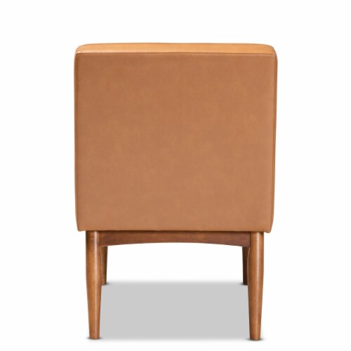 Baxton Studio Riordan Tan and Walnut Brown Finished Wood Dining Chair Perspective: bottom