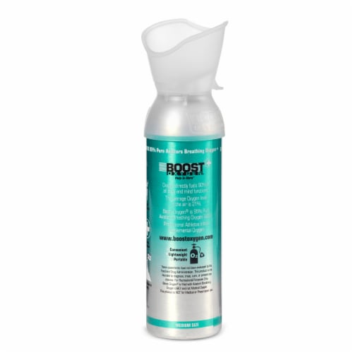Boost Oxygen Natural Portable 5-Liter Pure Oxygen Canister Menthol (6 Pack) Perspective: bottom