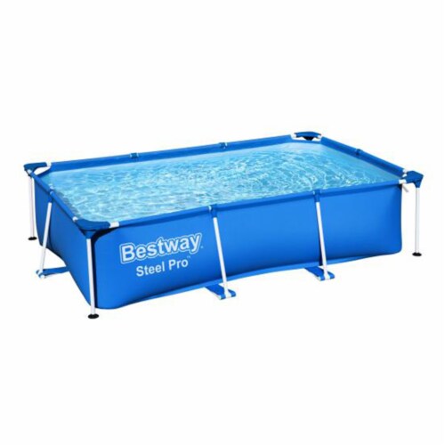 Bestway 8.5t x 5.5ft x 24in Rectangular Above Ground Pool Frame with Filter Pump Perspective: bottom
