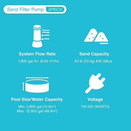 Intex 2100 GPH Pool Sand Filter Pump with Krystal Clear Saltwater