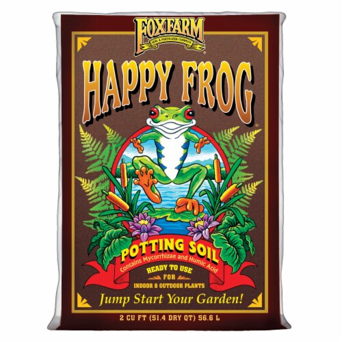 FoxFarm Ocean Forest Garden Soil Mix and Happy Frog Organic Potting Soil Mix Perspective: bottom
