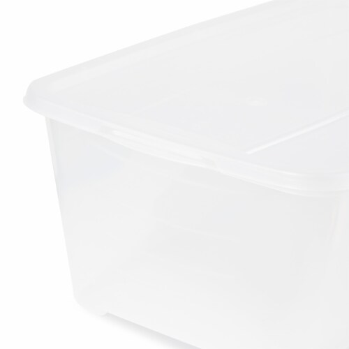 Life Story Rectangular Clear Plastic Protective Storage Shoe Box (24 Pack) Perspective: bottom