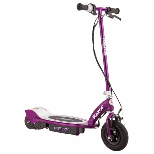 Razor E100 Kids 24 Volt Motorized Electric Powered Scooters, Black & Purple Perspective: bottom