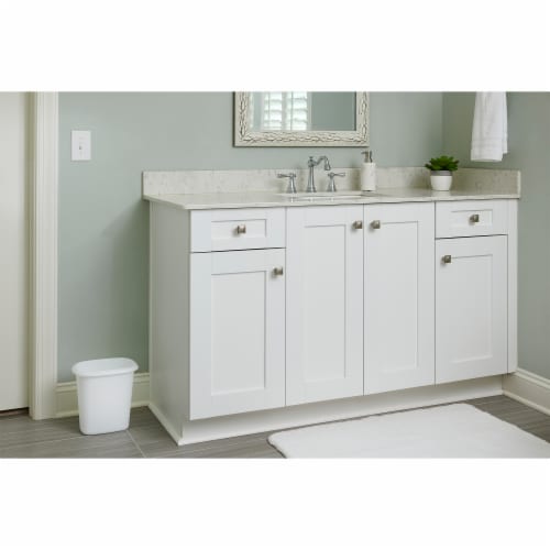 Rubbermaid 6 Quart Bedroom, Bathroom, and Office Wastebasket Trash Can (2 Pack) Perspective: bottom