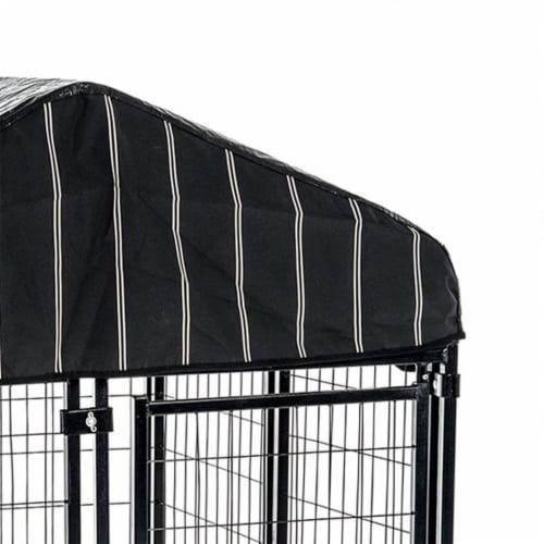 Lucky Dog 4 x 4.5 Ft Large Covered Wire Dog Fence Kennel Pet Play Pen, (6 Pack) Perspective: bottom