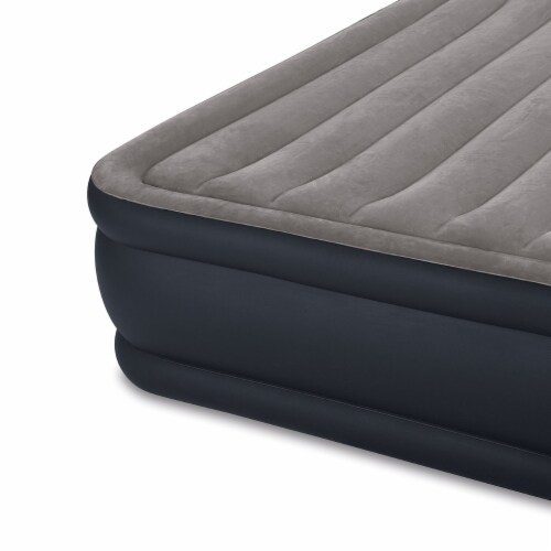 Intex Deluxe Raised Blow Up Air Bed Mattress with Built In Pump, Queen
