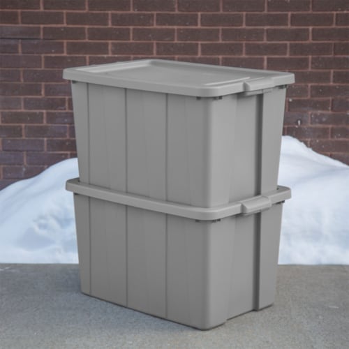 Sterilite 30 Gal Gasket Tote Heavy Duty Stackable Storage Bin with Lid, 3  Pack, 1 Piece - Kroger