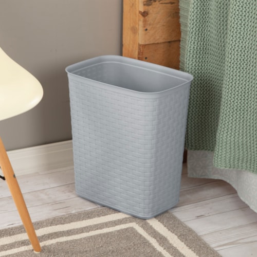 Sterilite Weave 5.8 Gallon Plastic Home/Office Wastebasket Trash Can (6 Pack) Perspective: bottom