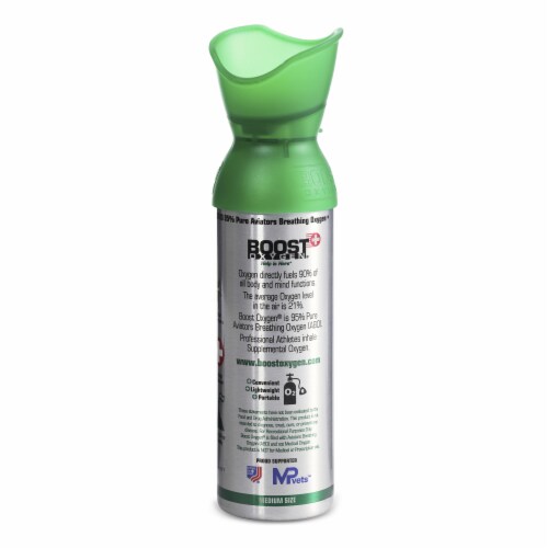 Boost Oxygen Natural Portable 5 Liter Pure Oxygen Canister, Flavorless (8 Pack) Perspective: bottom