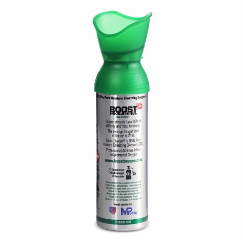 Boost Oxygen Natural Portable 5 Liter Pure Oxygen Canister, Flavorless (5 Pack) Perspective: bottom