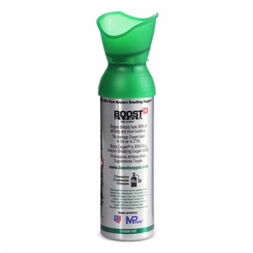 Boost Oxygen Natural Portable 5 Liter Pure Oxygen Canister, Flavorless (5 Pack) Perspective: bottom