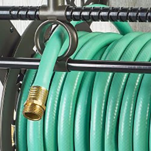 Liberty Garden Wall Mounted Heavy Aluminum Hanging Hose Reel w/ Guide (3 Pack) Perspective: bottom