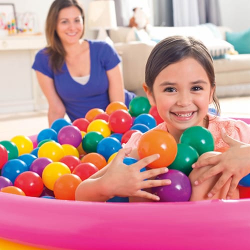 Intex 100-Pack Large Plastic Multi-Colored Fun Ballz For Ball Pits (3 Pack) Perspective: bottom