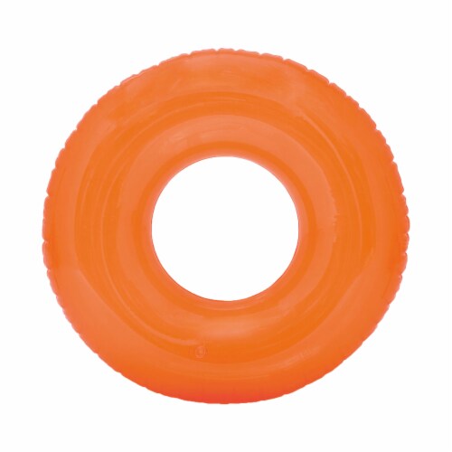 Intex Colorful Transparent Inflatable Swimming Pool Beach Tube Raft (24 Pack) Perspective: bottom