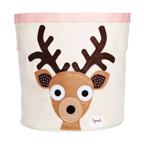 3 Sprouts Kids' Canvas Storage Bin, Zebra & 3 Sprouts Canvas Storage Bin, Deer Perspective: bottom