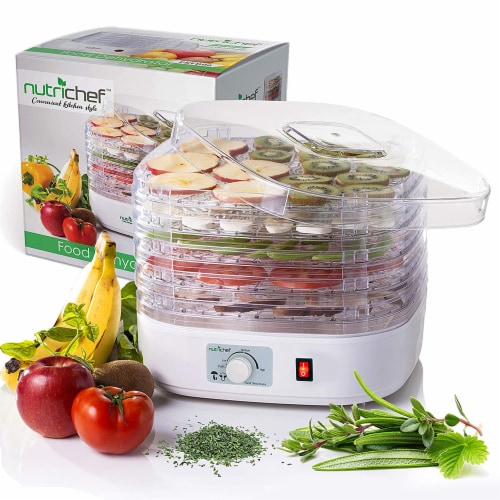 NutriChef Kitchen Countertop 5 Tray Electric Food Dehydrator Machine (2 Pack) Perspective: bottom