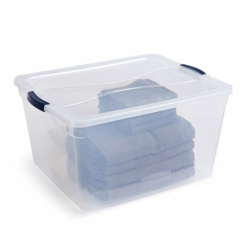 Rubbermaid Cleverstore 71 Qt Latching Plastic Storage Container