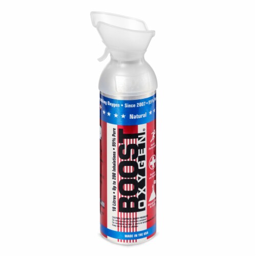 12 Pack 10L Boost Oxygen Stars and Stripes Pure Canned Oxygen Canister, Natural Perspective: bottom