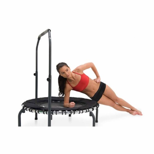 JumpSport 220 Fitness Rebounder Mini Trampoline & Handle Bar Accessory, Black Perspective: bottom