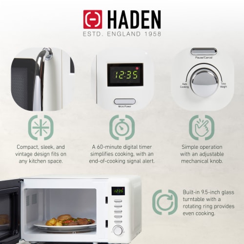 Haden Heritage 12 Cup Programmable Coffee Maker with Countertop Microwave, Ivory Perspective: bottom