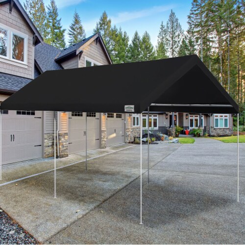 Caravan Canopy Domain 10 x 20' Straight Leg Instant Canopy Tent Set w/Sidewalls Perspective: bottom