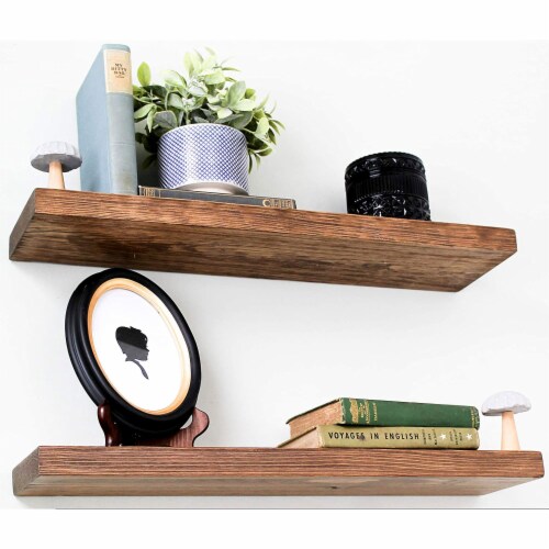 Willow & Grace Connie 24 Floating Shelves with Amanda 24 Wall Mount Shelves Perspective: bottom